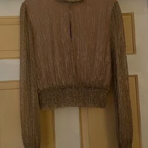 Shinestar Metallic Gold Blouse